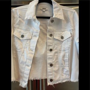 - Super Cute JBD White Denim Jacket Size Large NWT